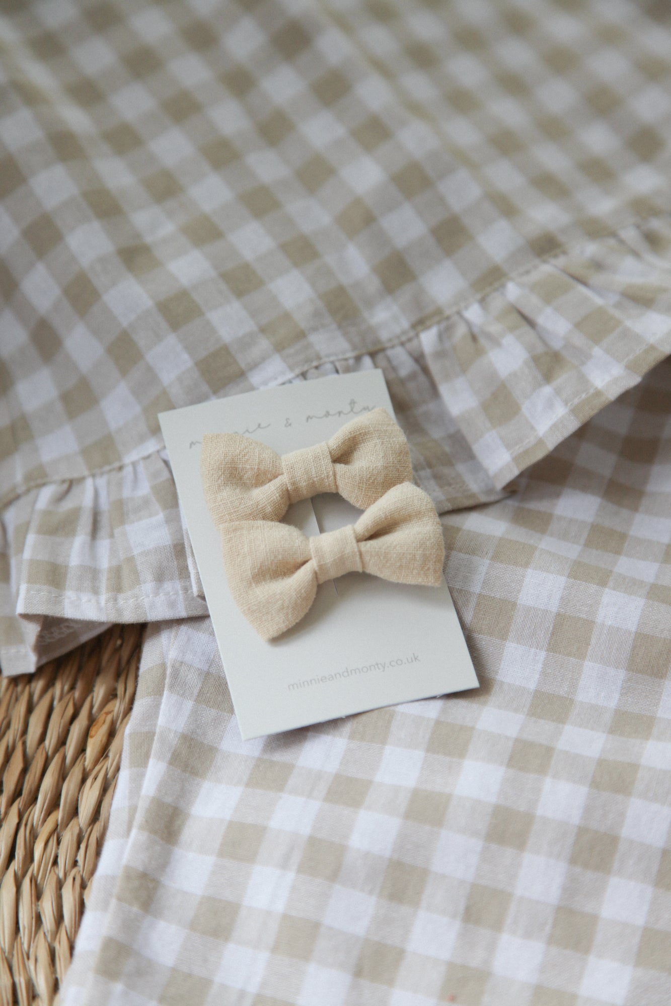 Cotton Small Bow Slides