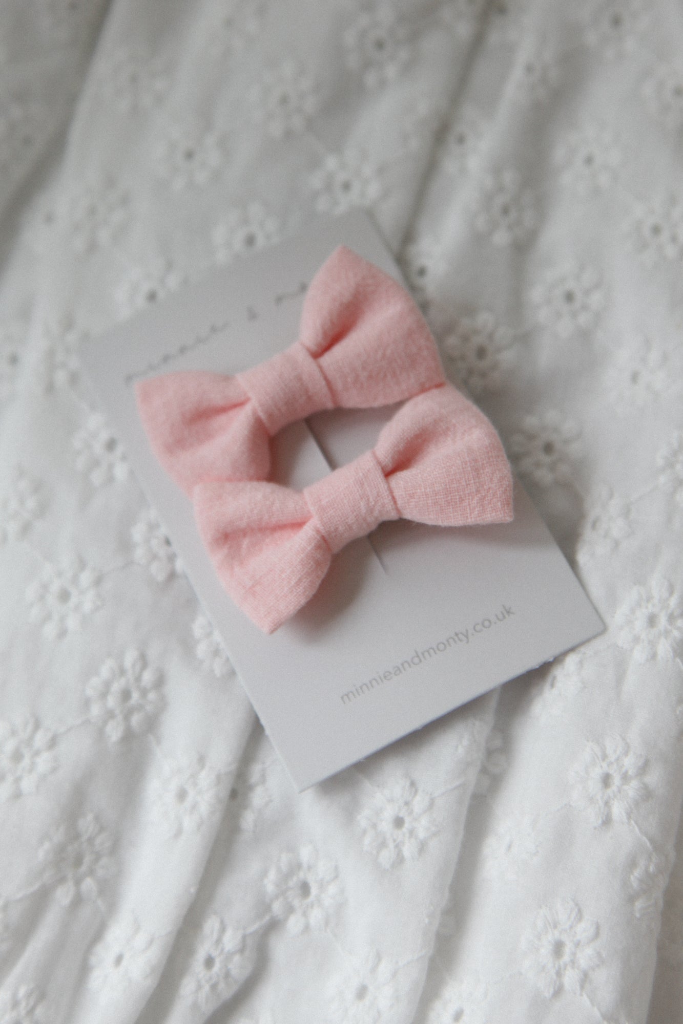 Cotton Small Bow Slides