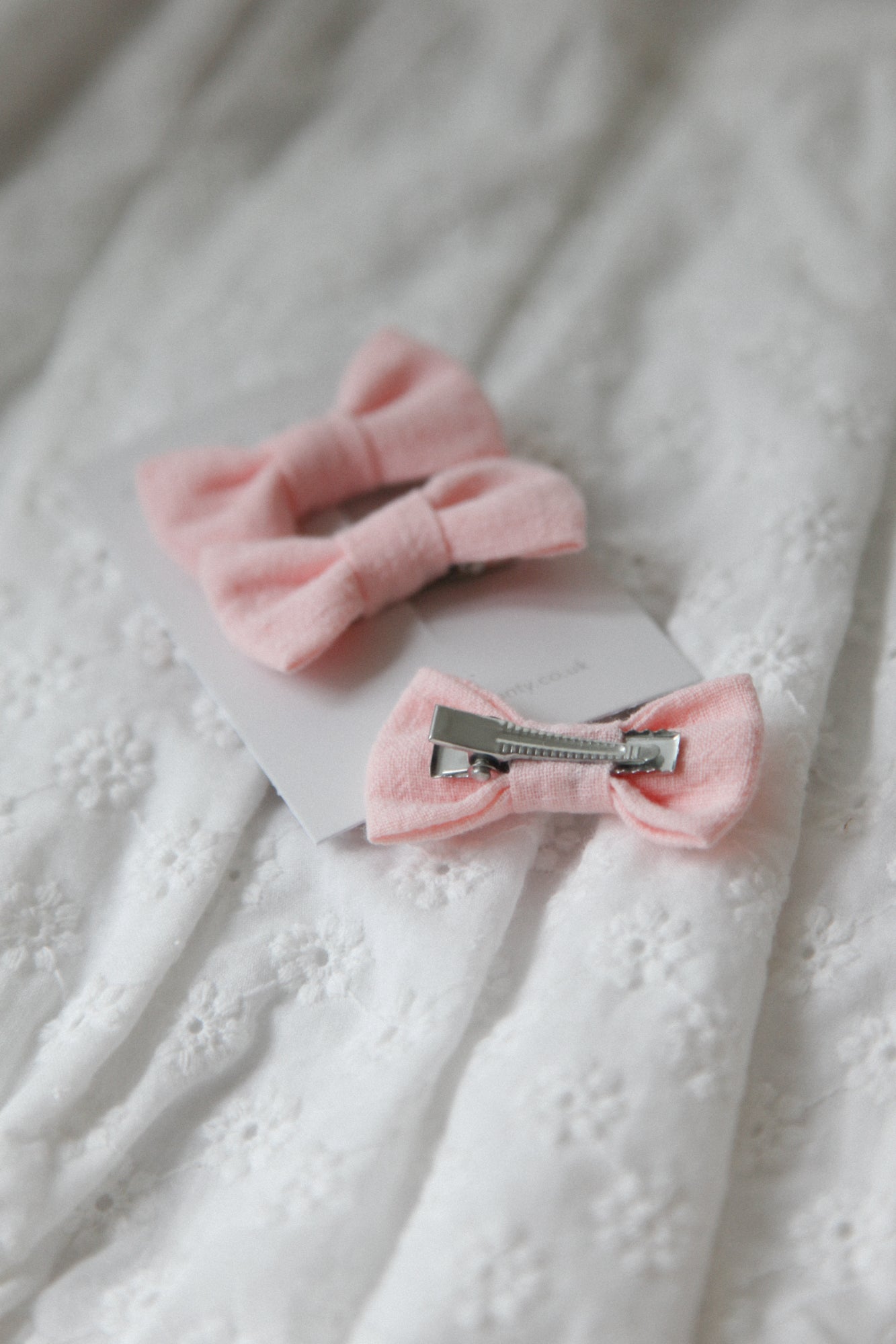 Cotton Small Bow Slides