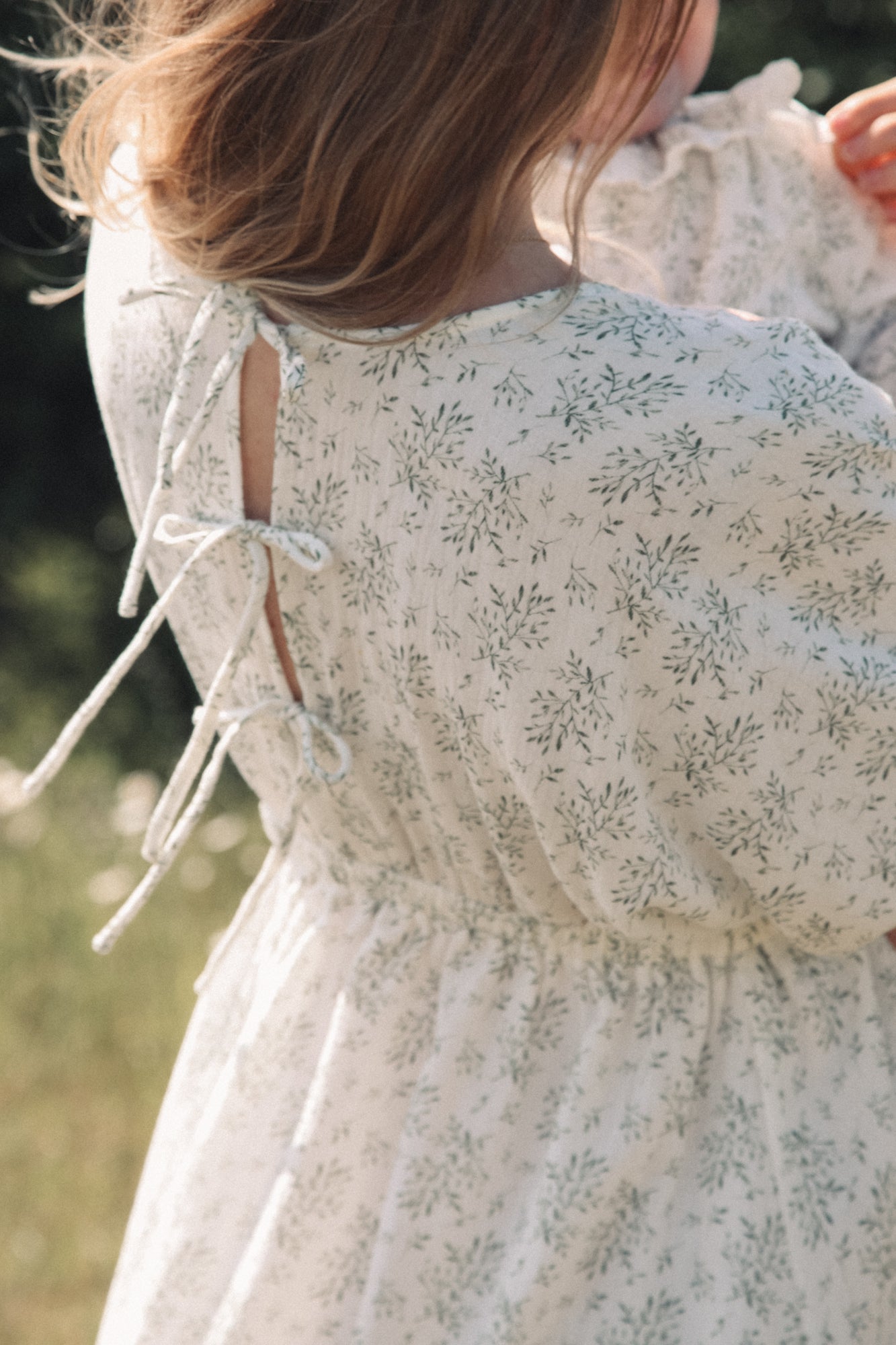 Olive Leaves/Muslin MAMA Midi Dress