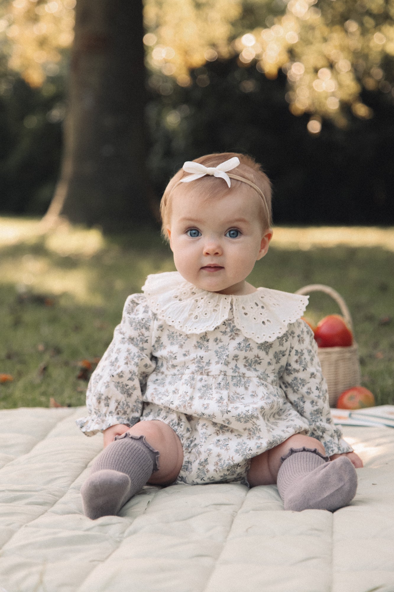 Ivory Velvet Medium Bow Headband