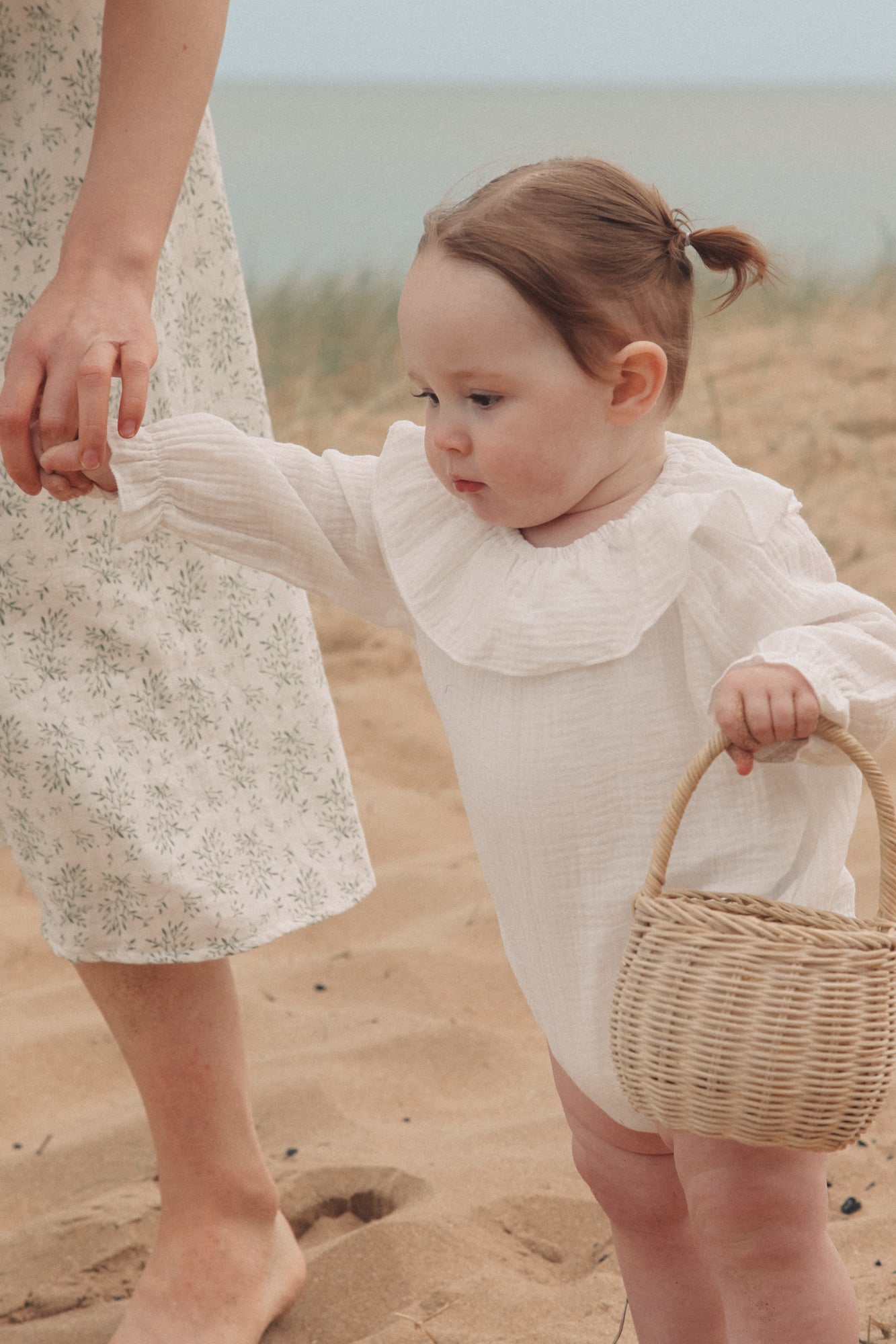 White Muslin Frill Collar Romper