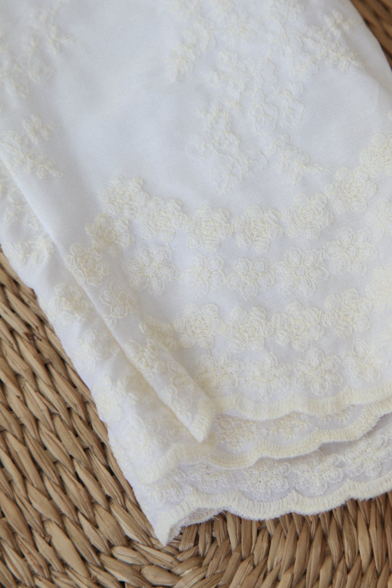 White/Cream Embroidered Top & Trouser Co-ord