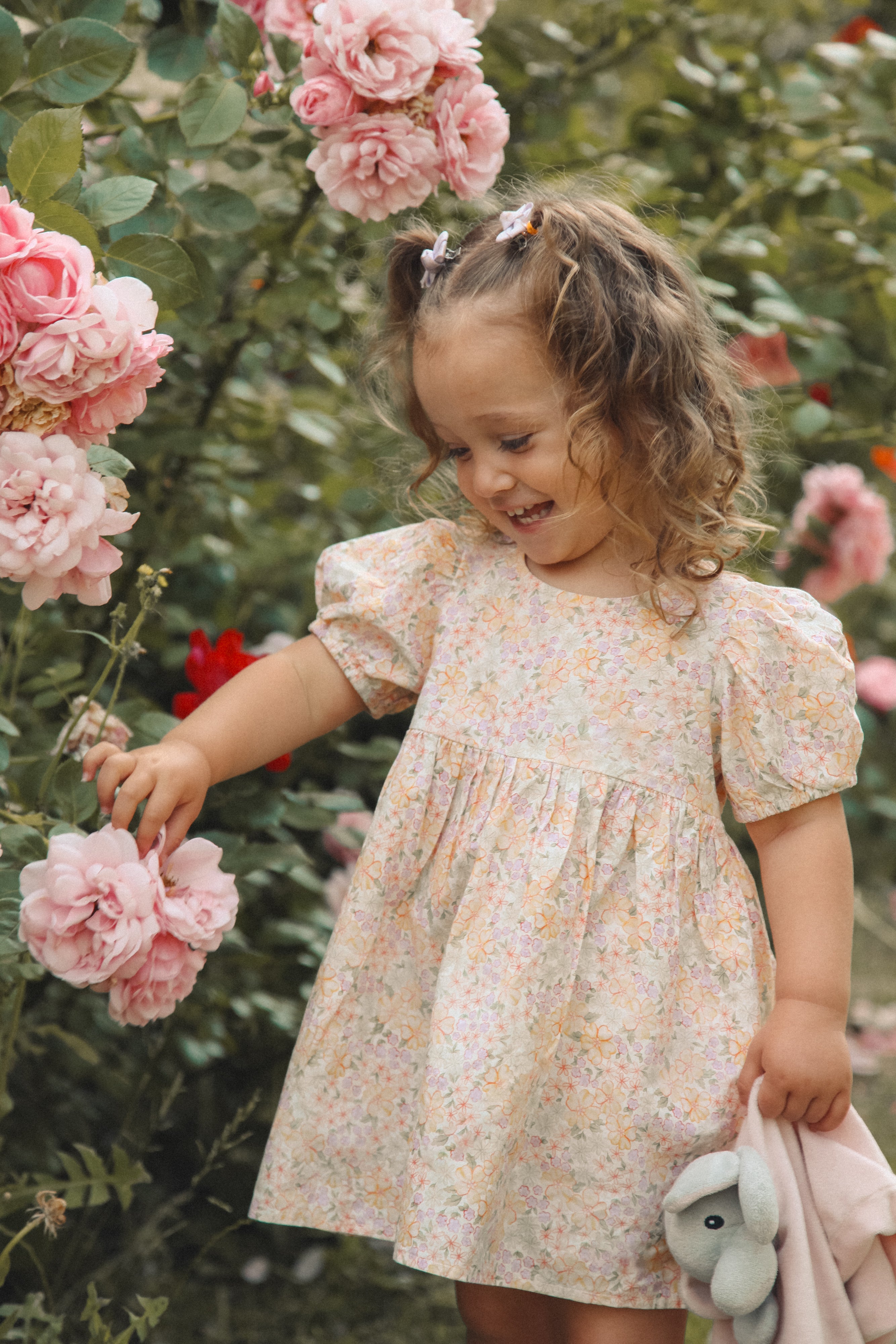 Spring Meadow Puff Short Sleeve Dress