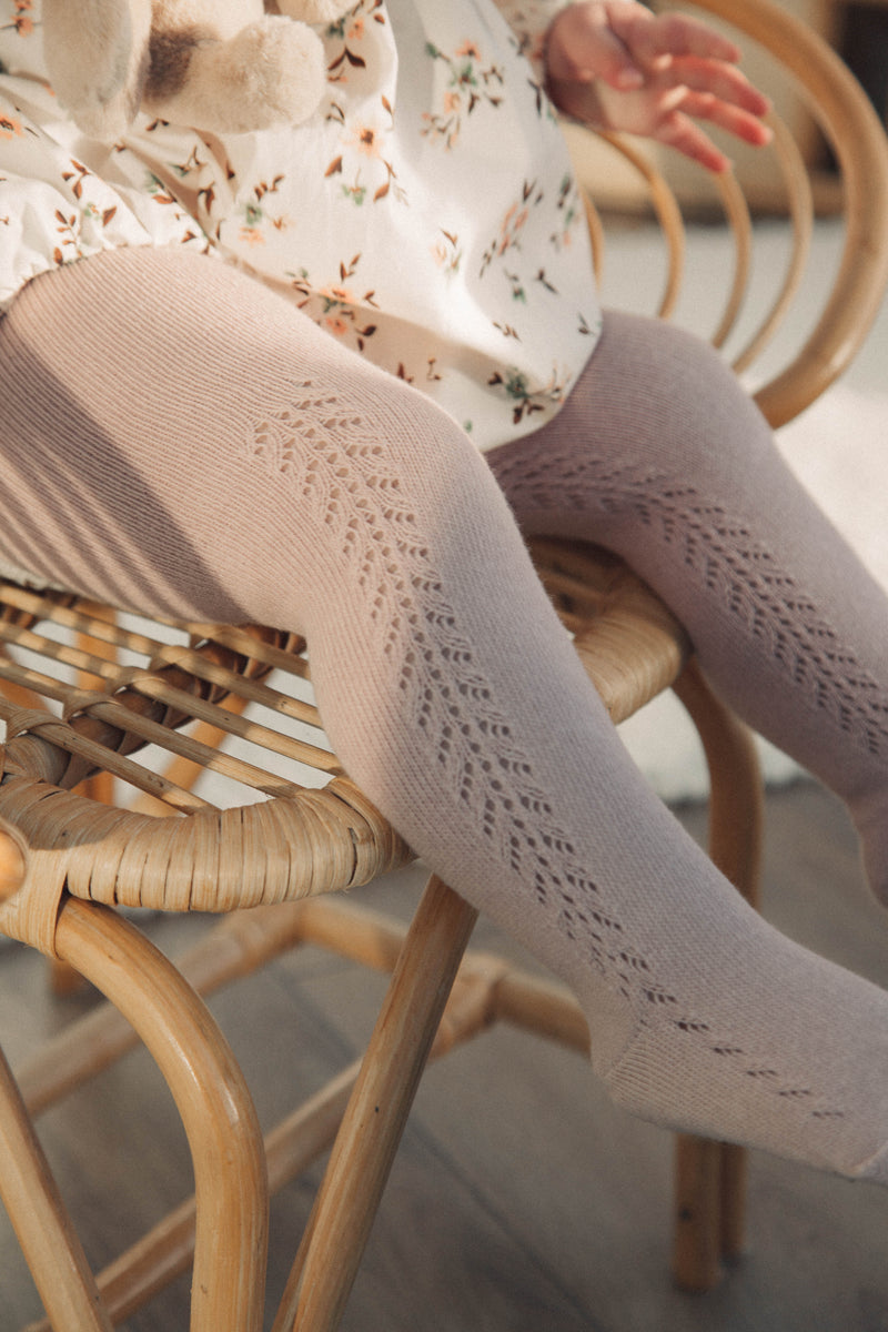 Light Pink Soft Side Openwork Tights