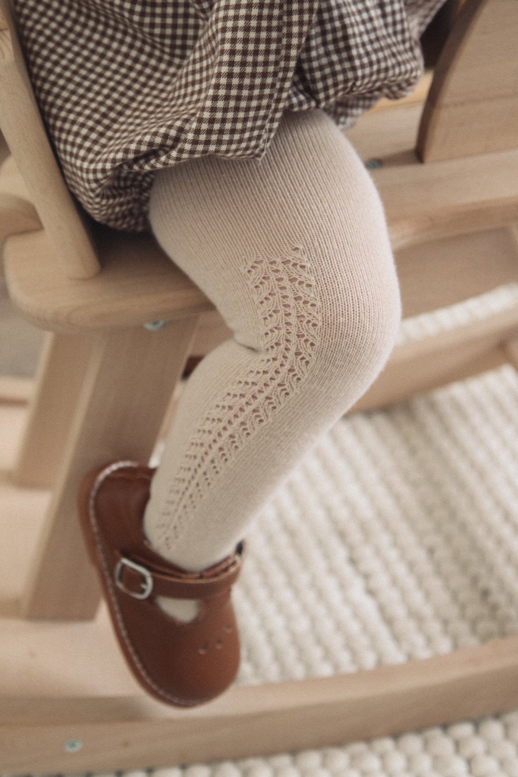 Light Beige Soft Side Openwork Tights