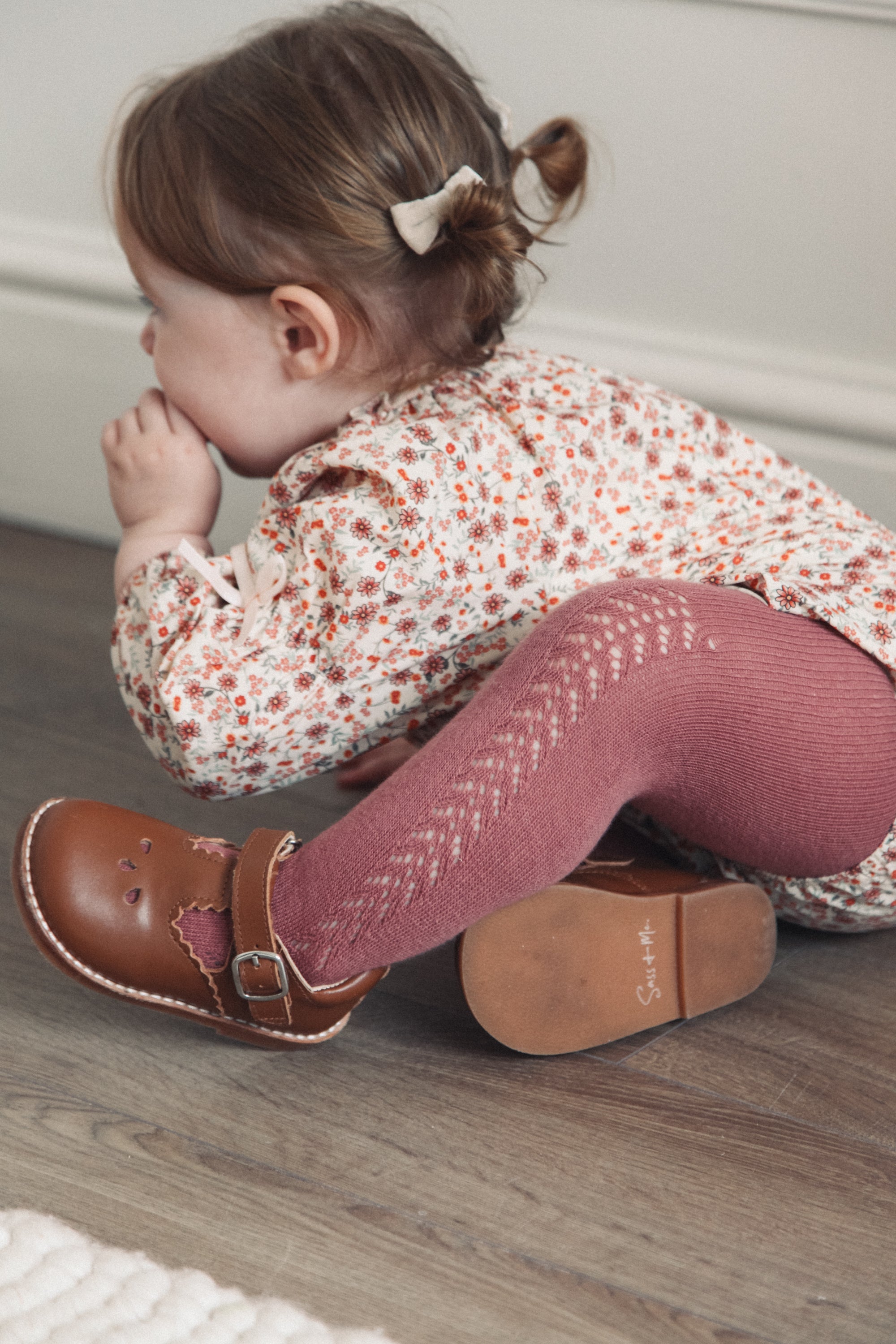 Dusky Rose Soft Side Openwork Tights