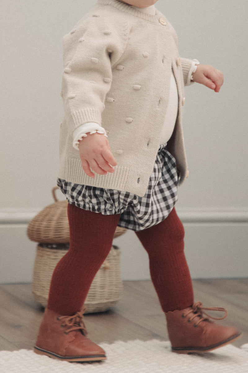 Oat Ultra Soft Knitted Bobble Cardigan