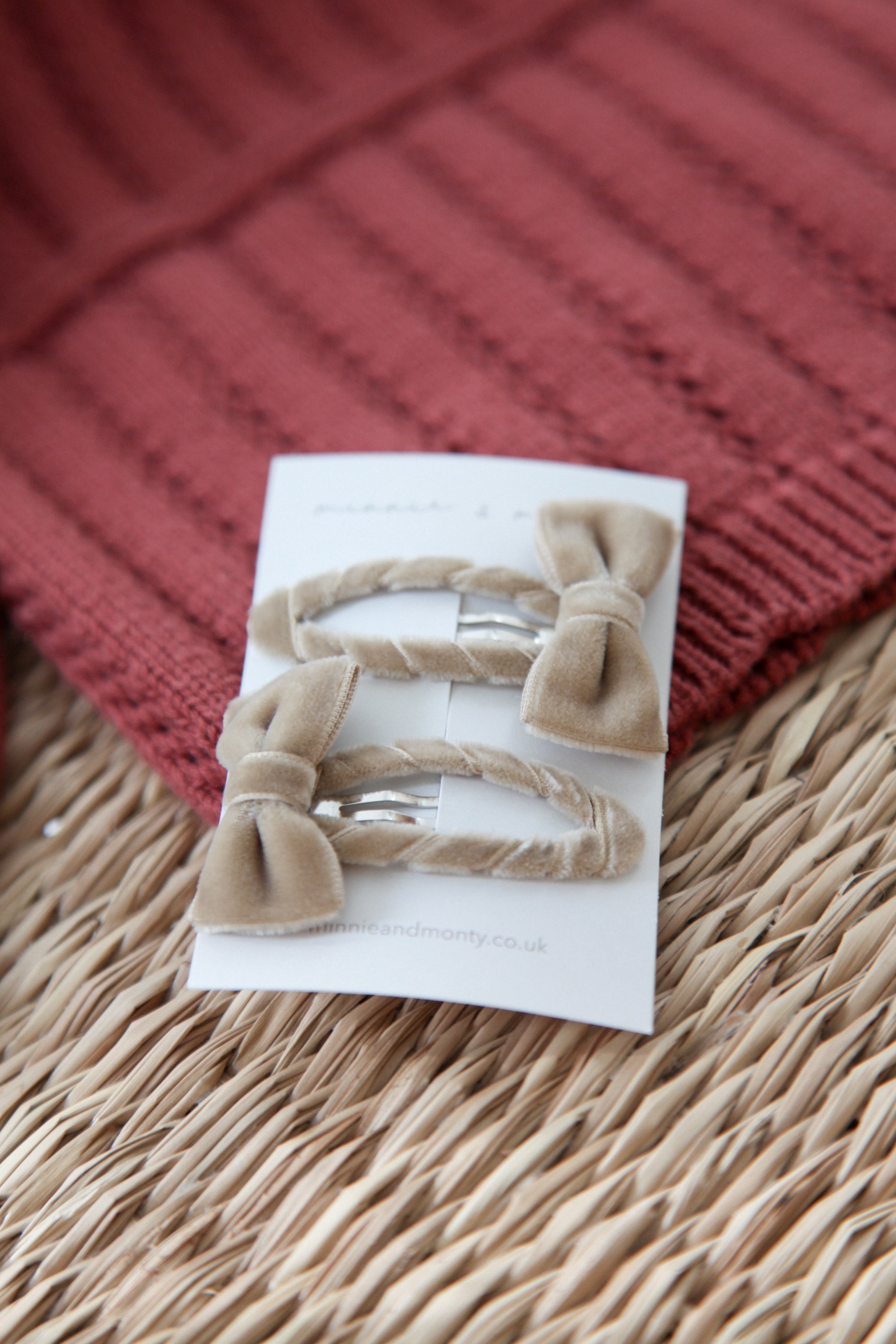 COMING SOON Velvet Bow Snap Clips (2 pack)