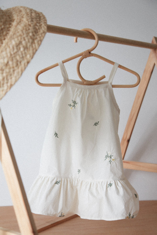 Embroidered Flower Summer Dress