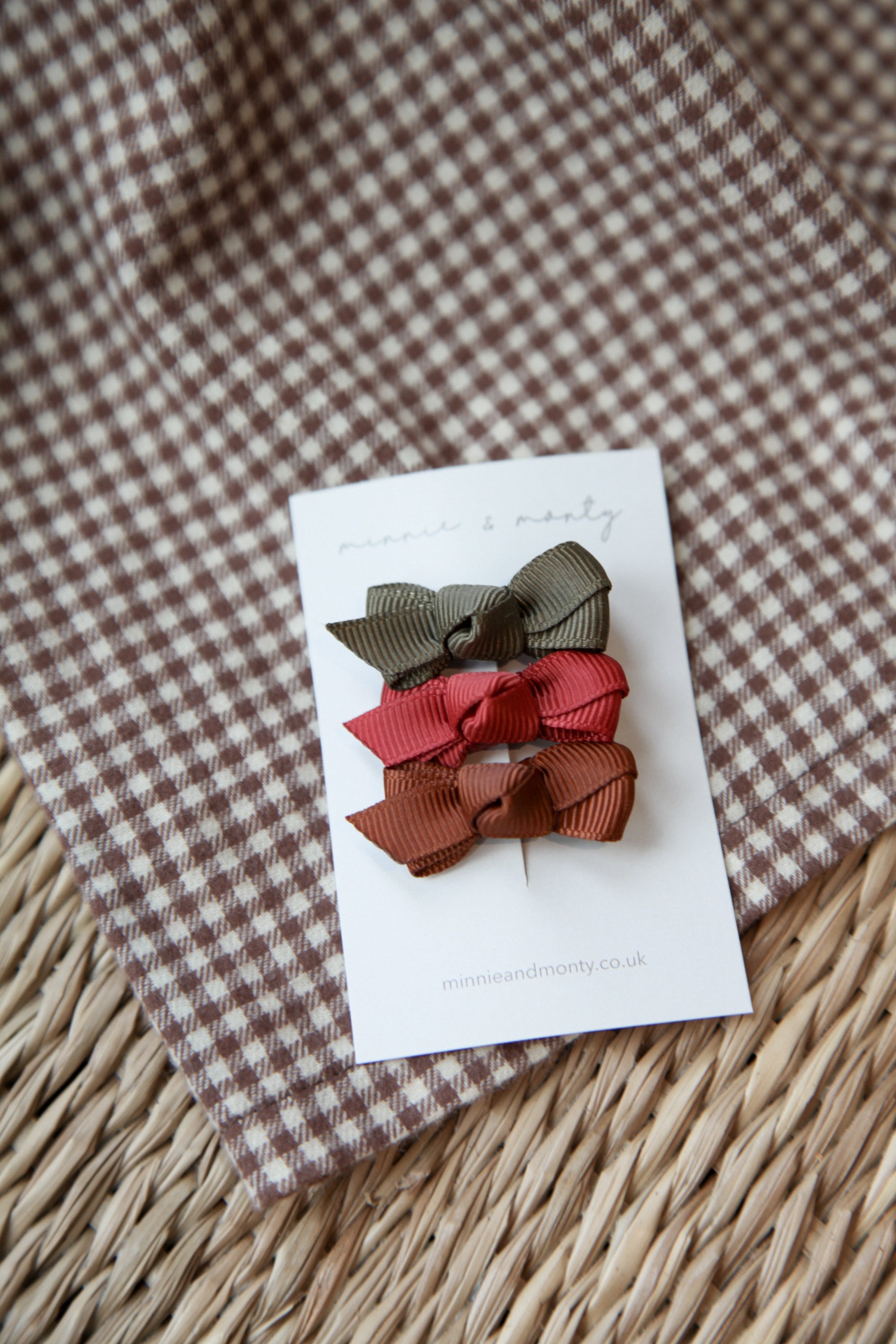 Dainty Mini Bow Clips - Autumn Trio