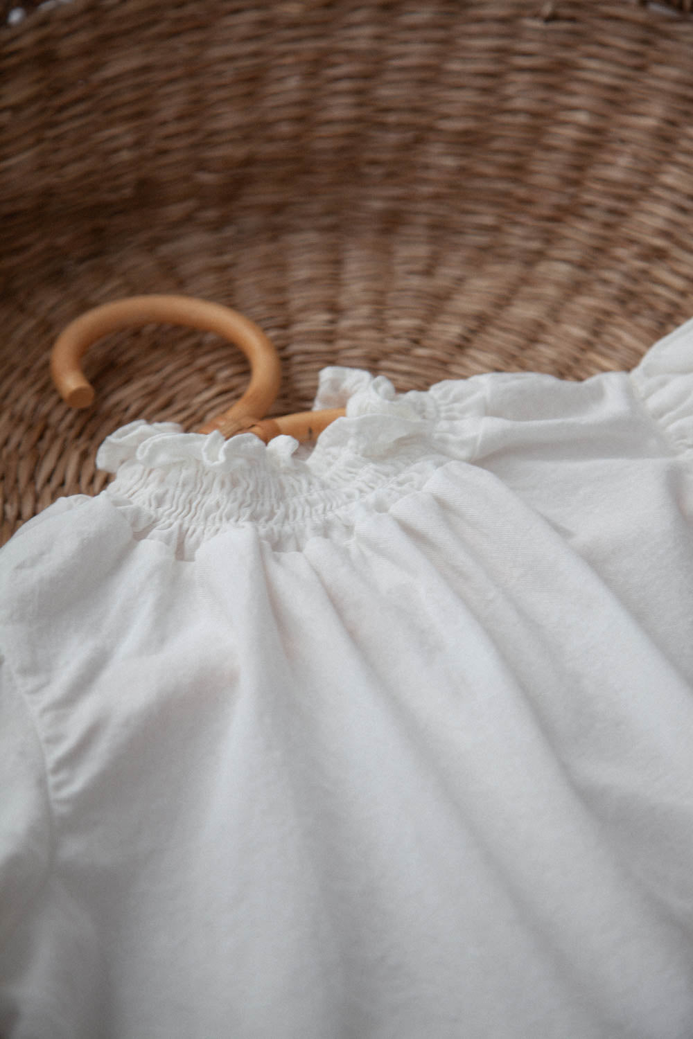 Childrens Soft Cotton Puff Sleeve Blouse