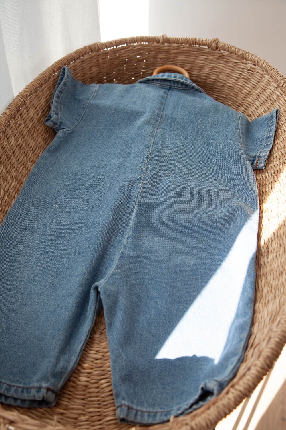 Denim Button Front Jumpsuit