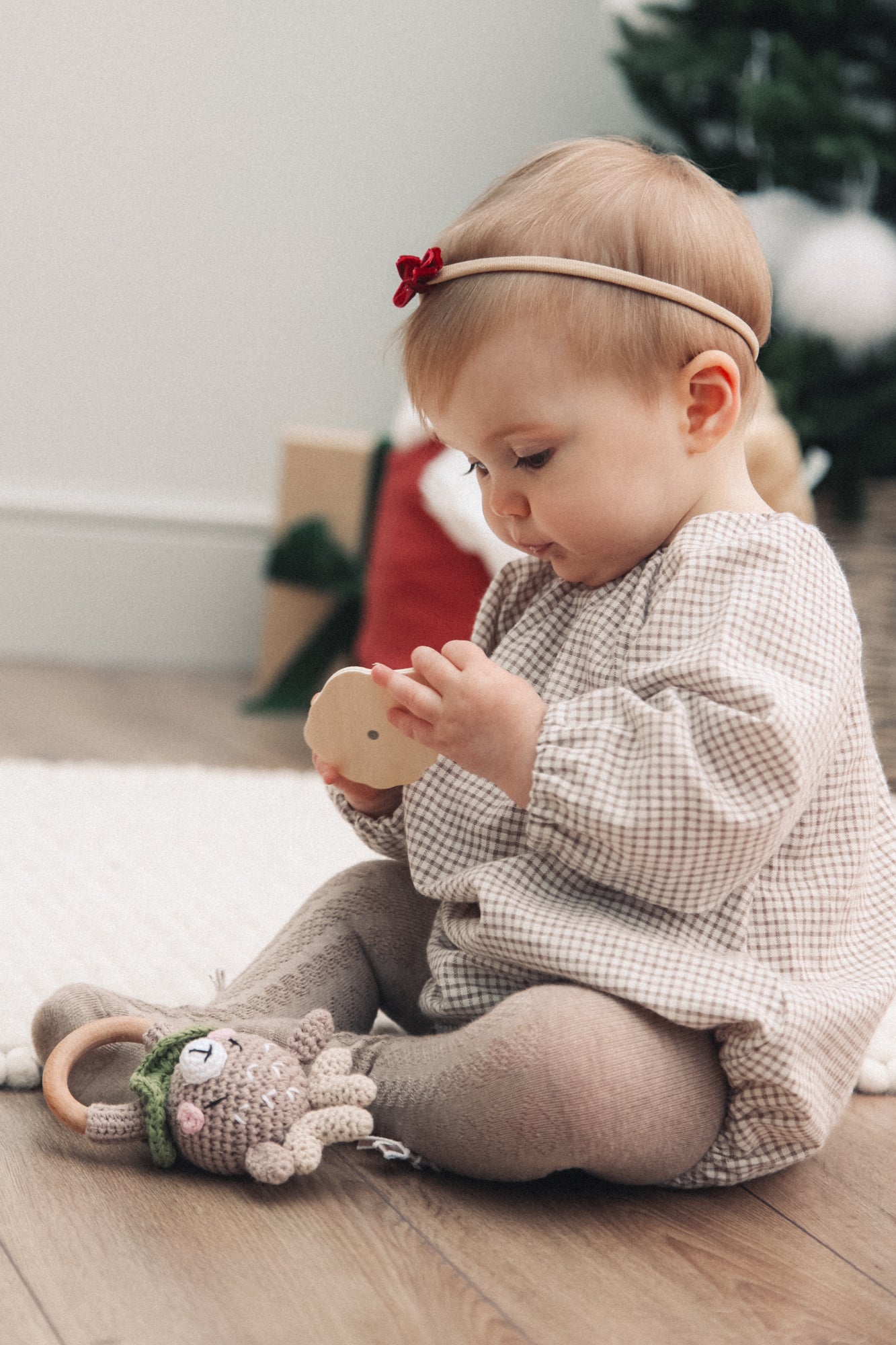 Red Velvet Mini Bow Headband