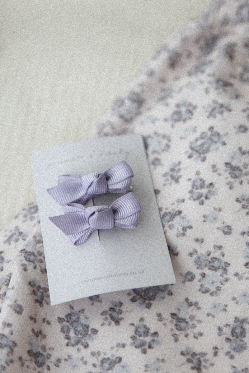 Dainty Mini Bow Clips (2 pack)