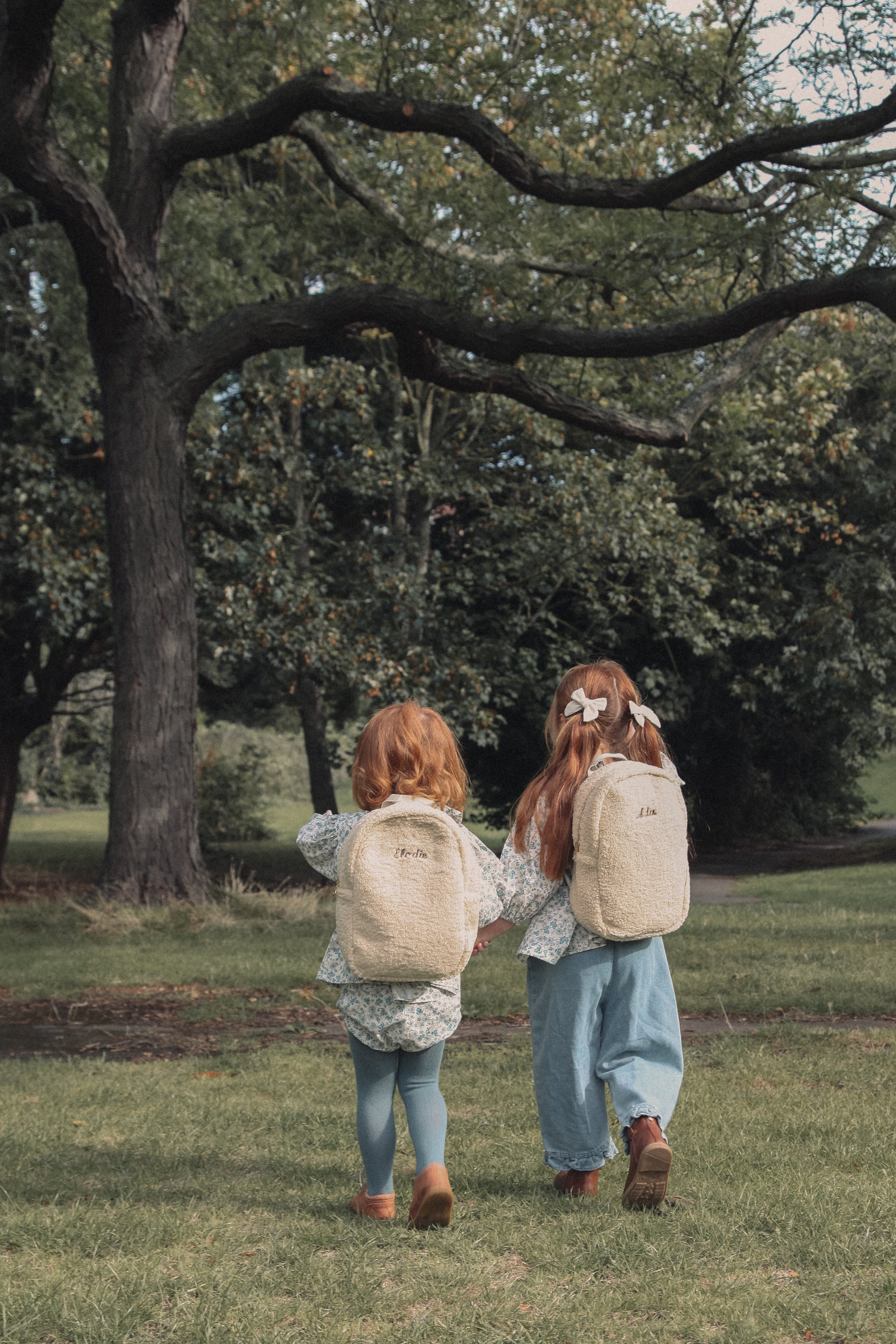 Personalised Natural Boucle Teddy Backpack