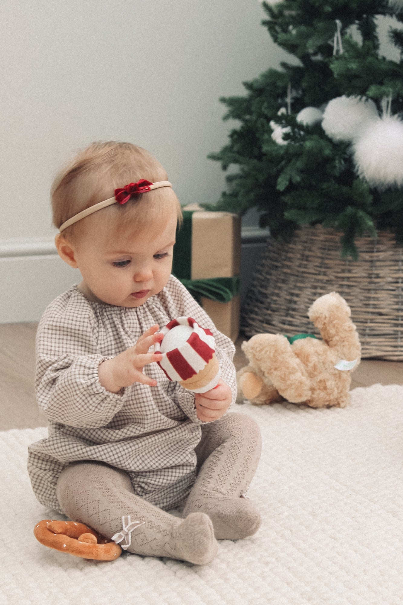 Red Velvet Mini Bow Headband