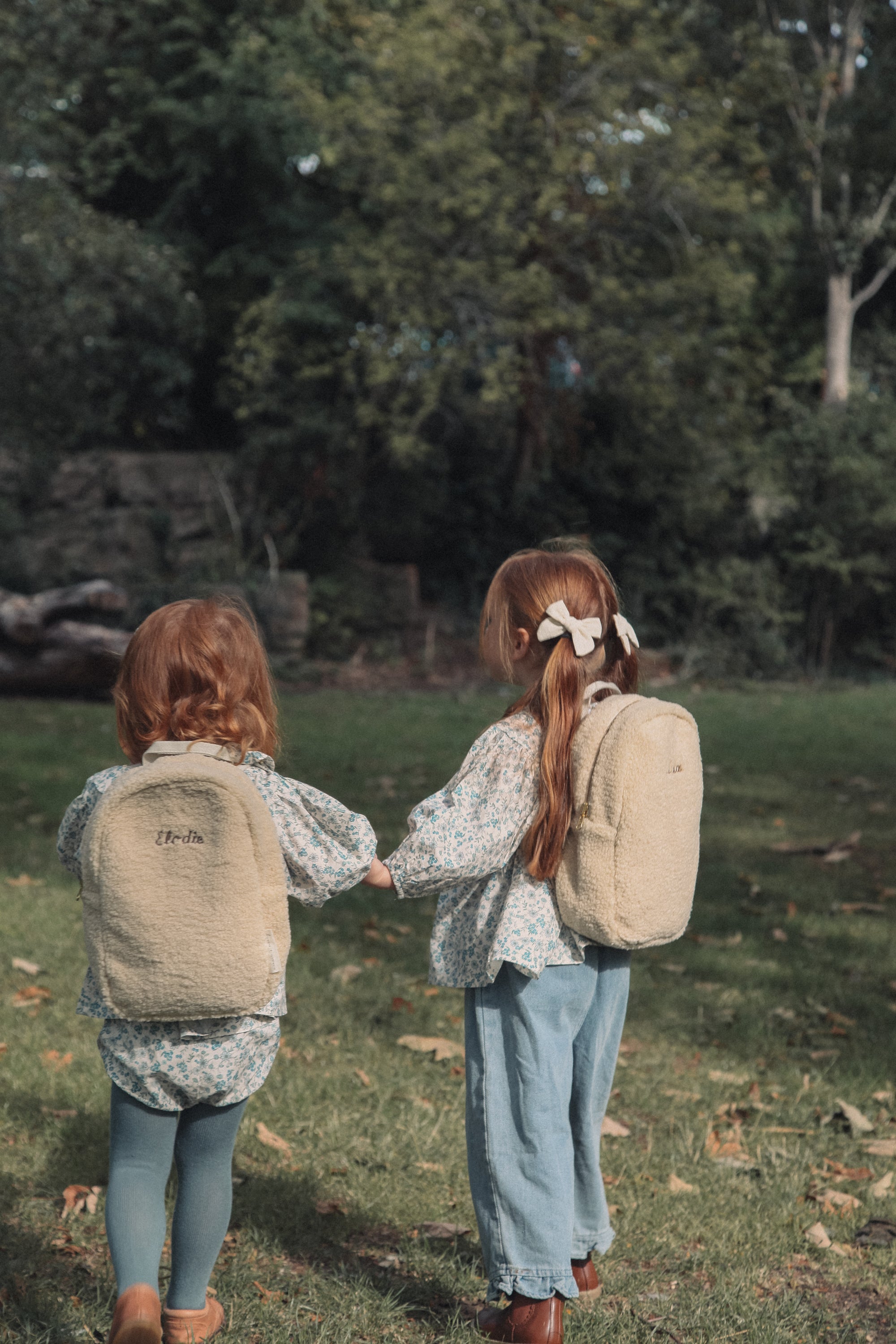 Personalised Natural Boucle Teddy Backpack