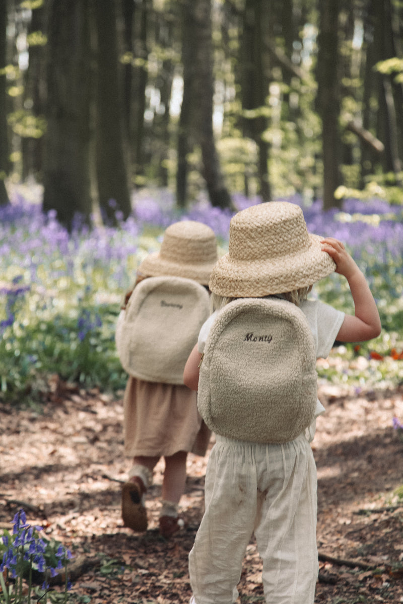 Personalised Natural Boucle Teddy Backpack
