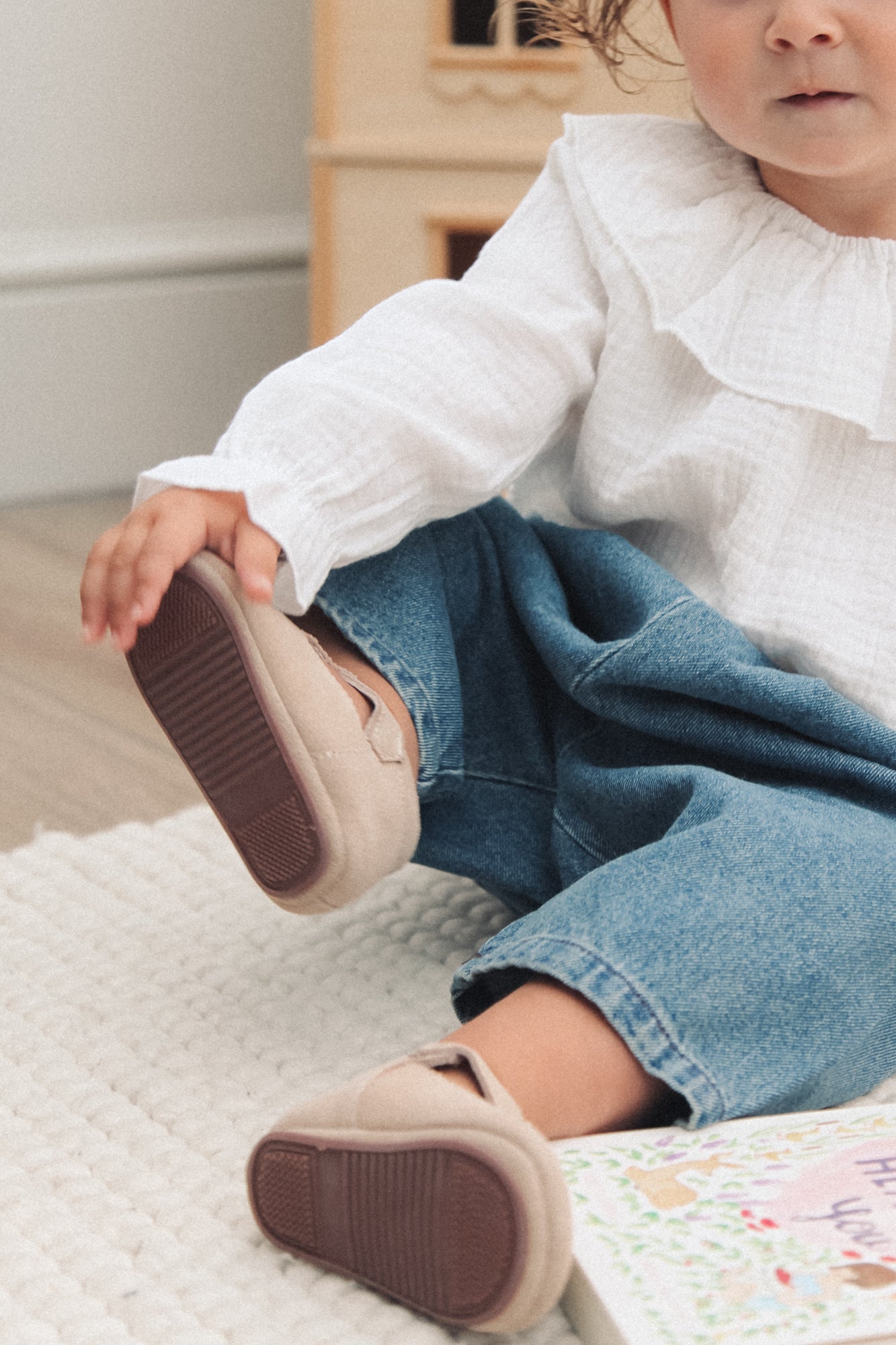 Camel Suede T-Bar Baby Shoes (& dust bag)