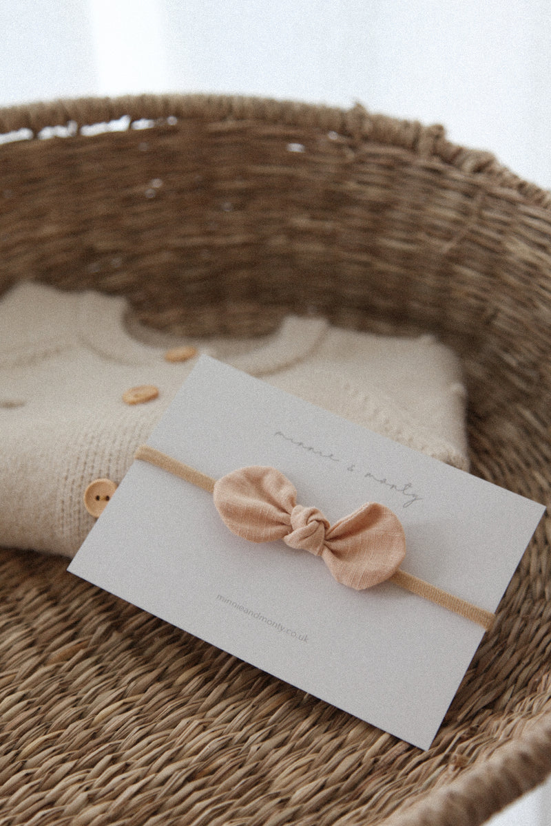 Linen Bow Headband