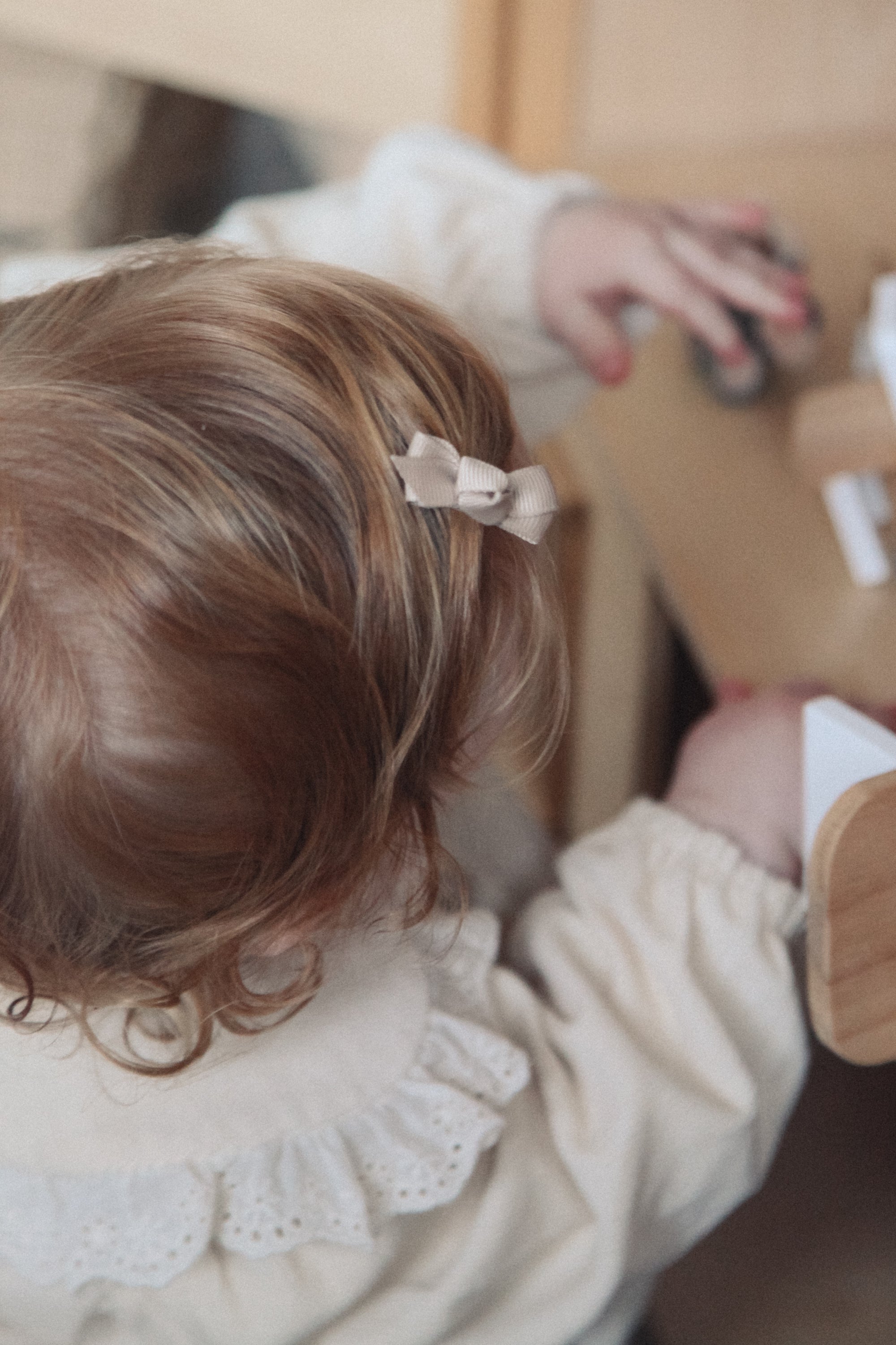 PRE-ORDER Cream/Cord Oversized Broderie Frill Collar Romper