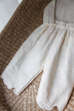 Cream Daisy Embroidered Culottes