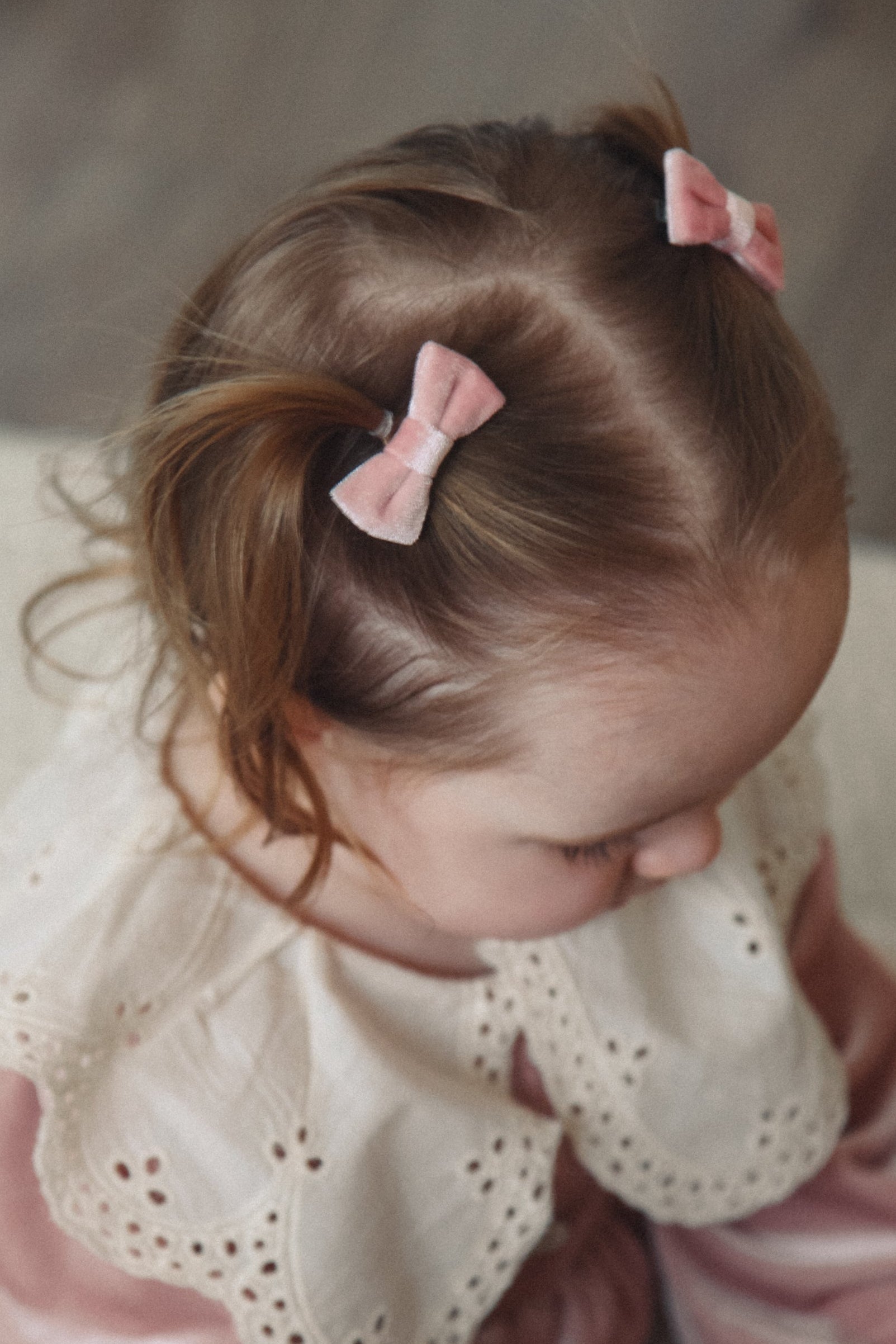 Pink/Velvet Small Bow Slides (2 pack)