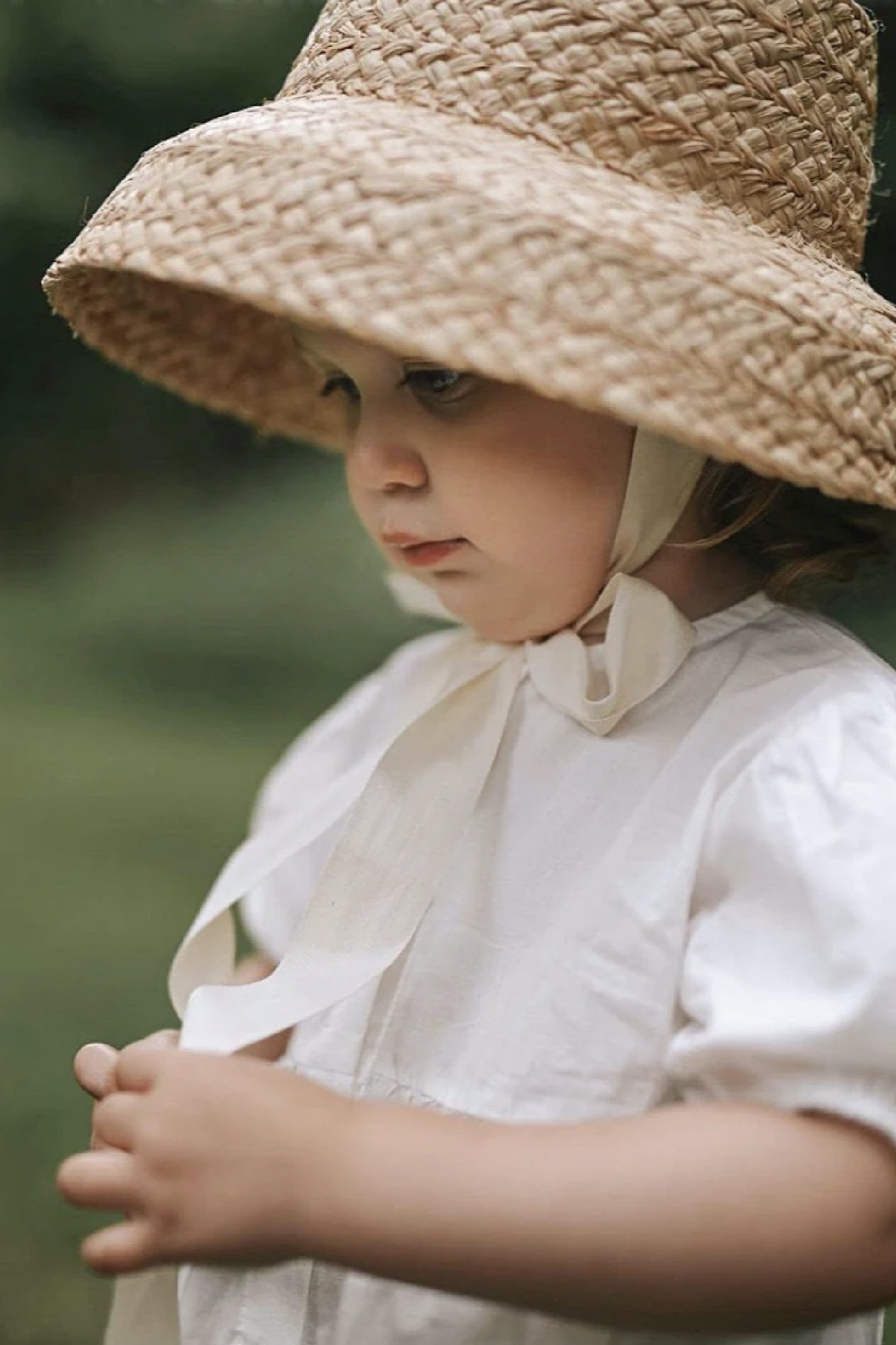 Childrens Raffia Tie Hat