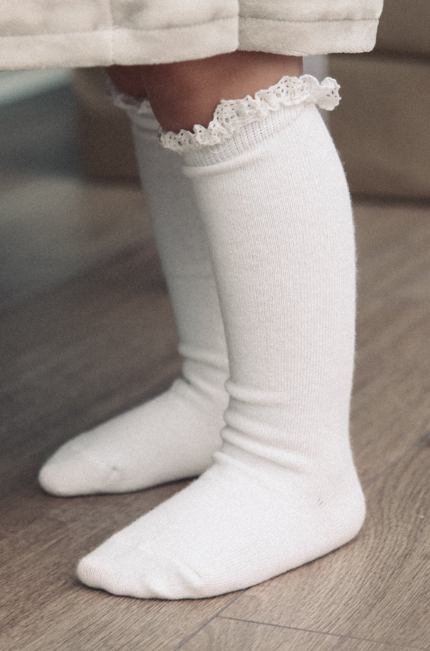 White lace socks sales