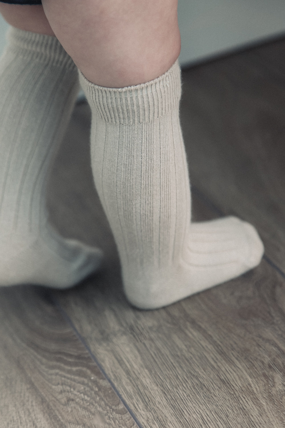 Soft Beige Baby Socks