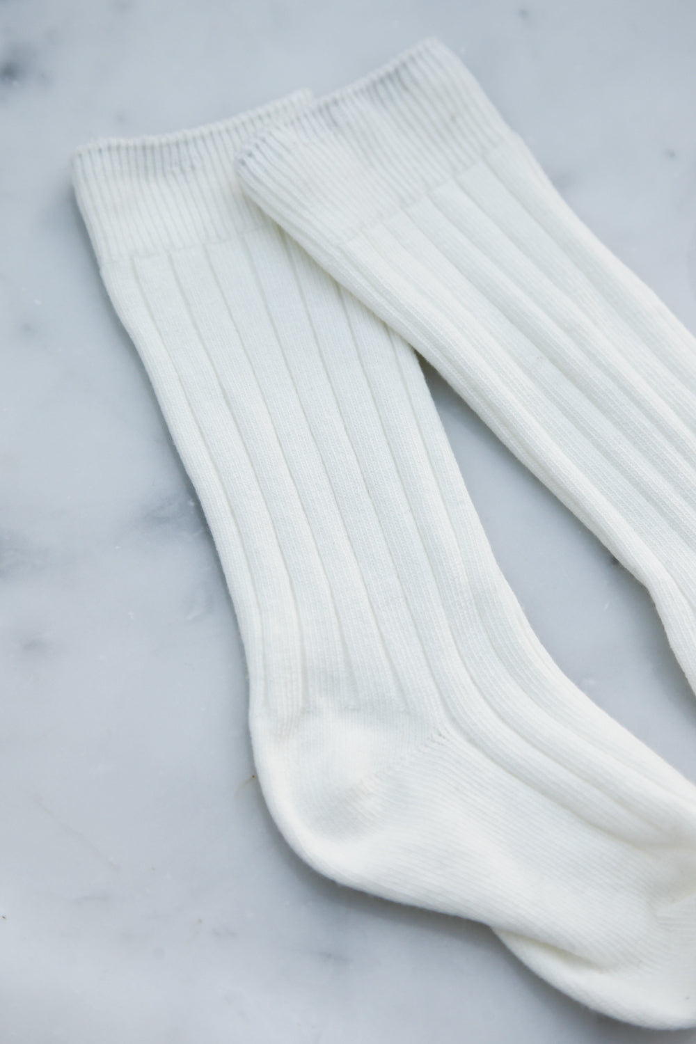 Cream Plain Baby Socks