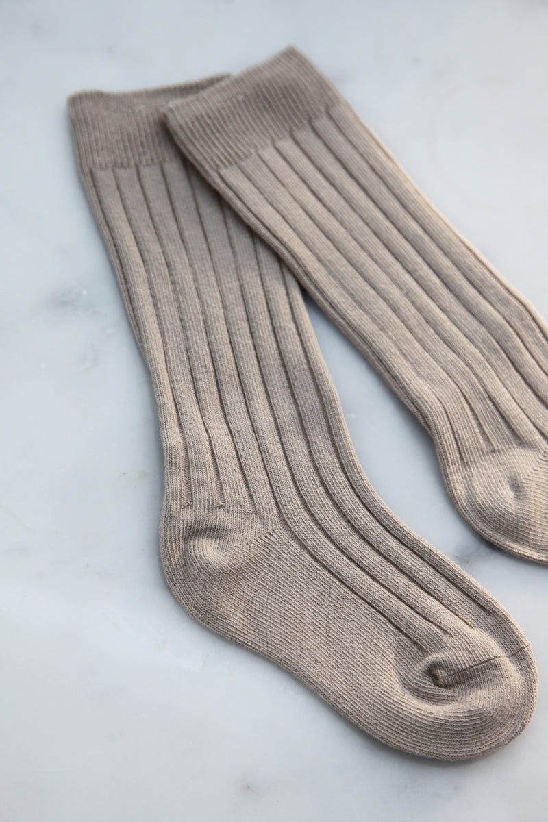 Soft Beige Baby Socks