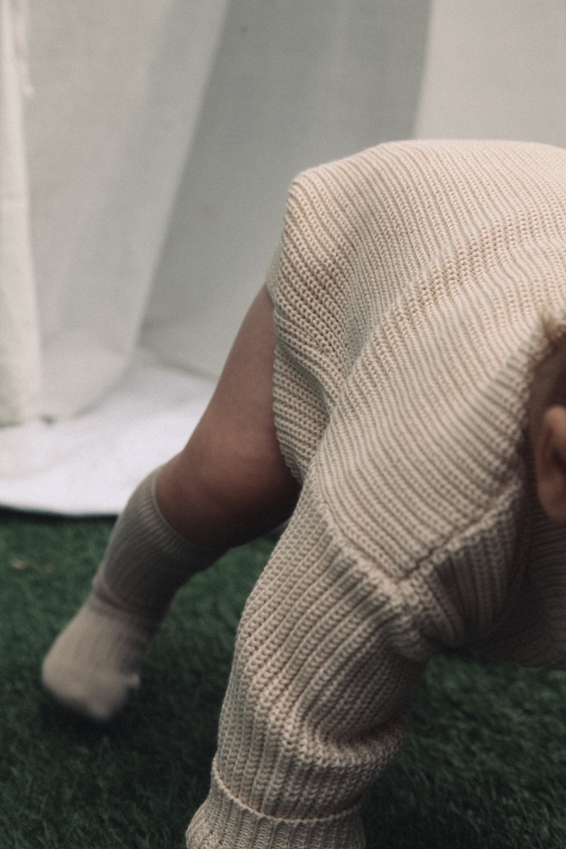 Soft Long Sleeve Knitted Romper